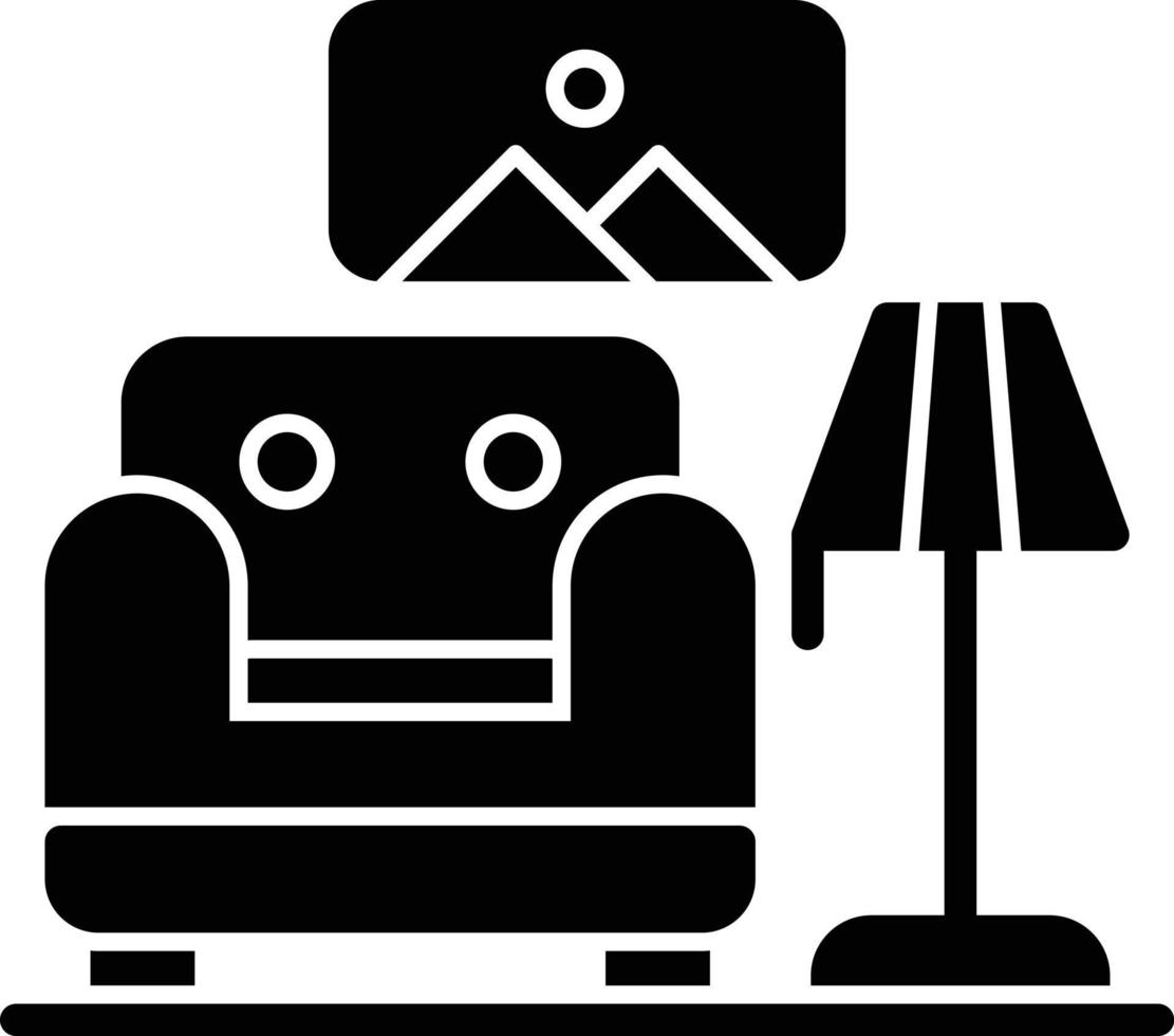 Lounge-Glyphe-Symbol vektor