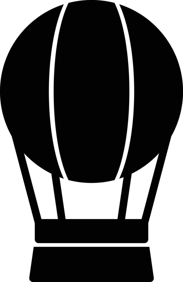 Heißluftballon-Glyphe-Symbol vektor
