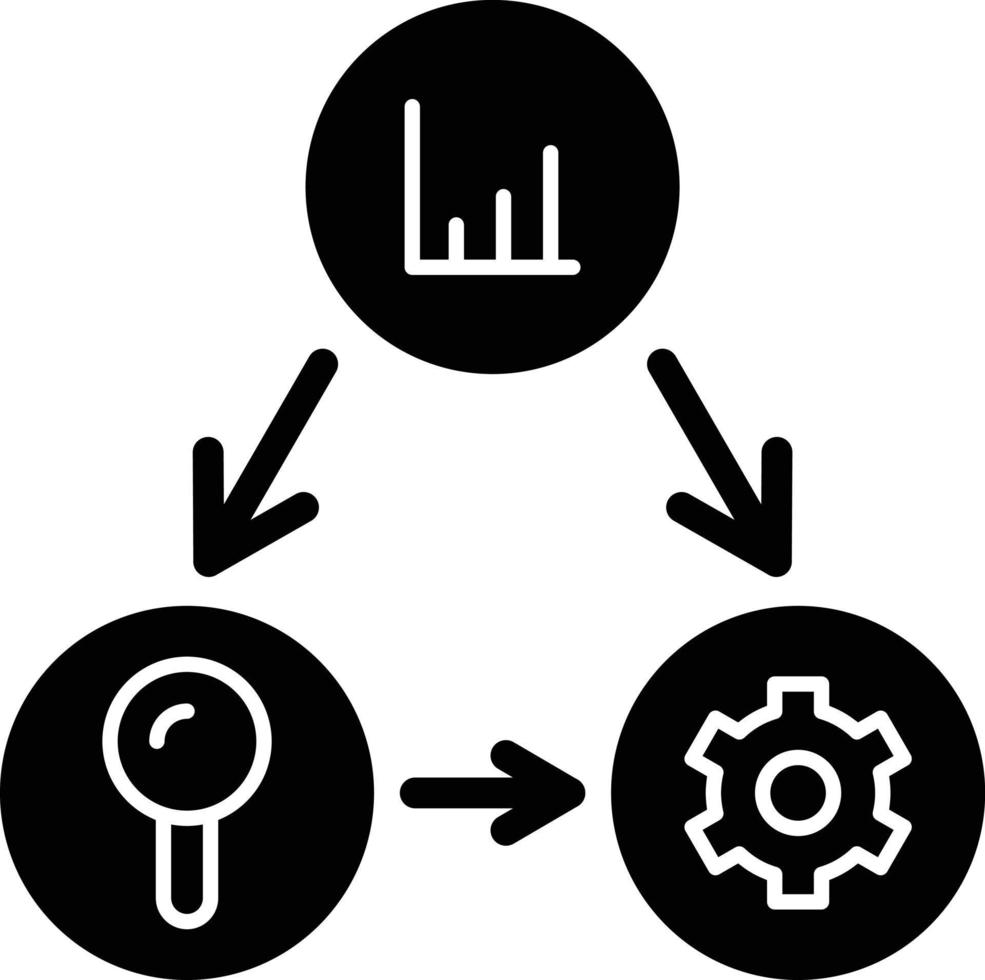 projekt schema glyf ikon vektor