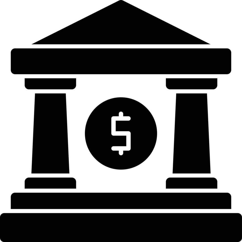 Bank-Glyphe-Symbol vektor