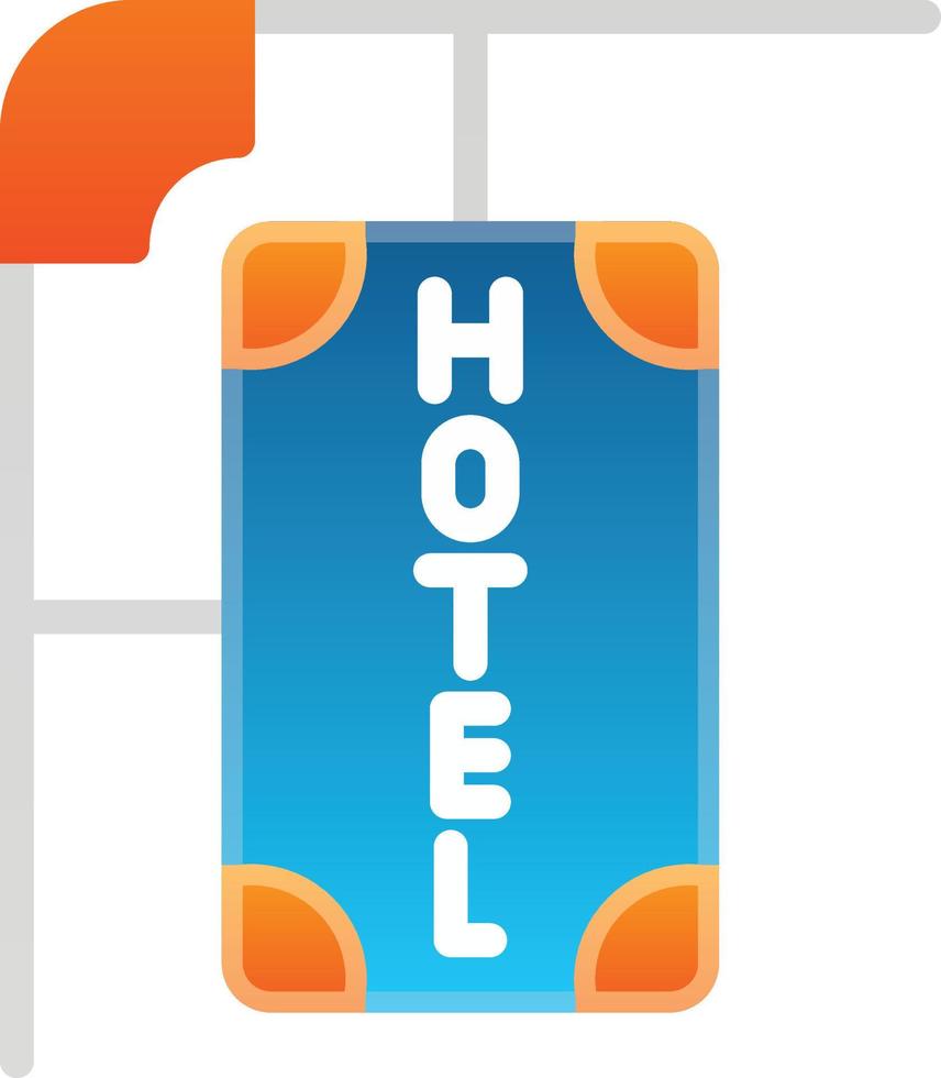 Hotelzeichen-Vektor-Icon-Design vektor