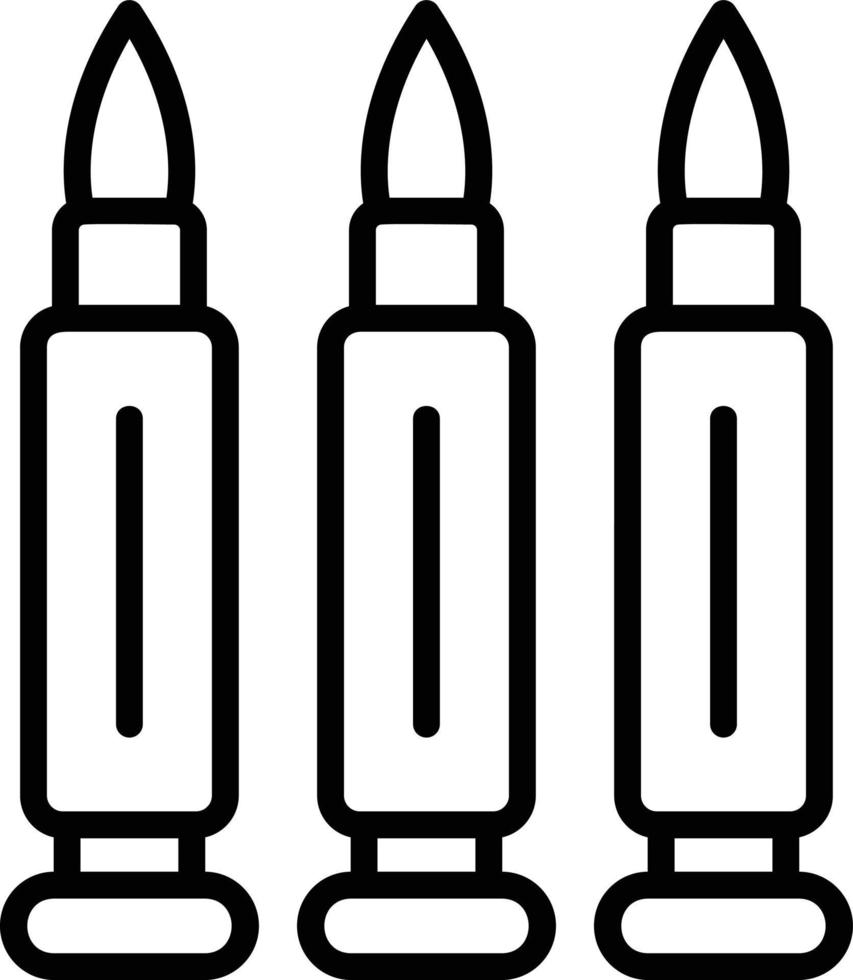 ammunition linje ikon vektor