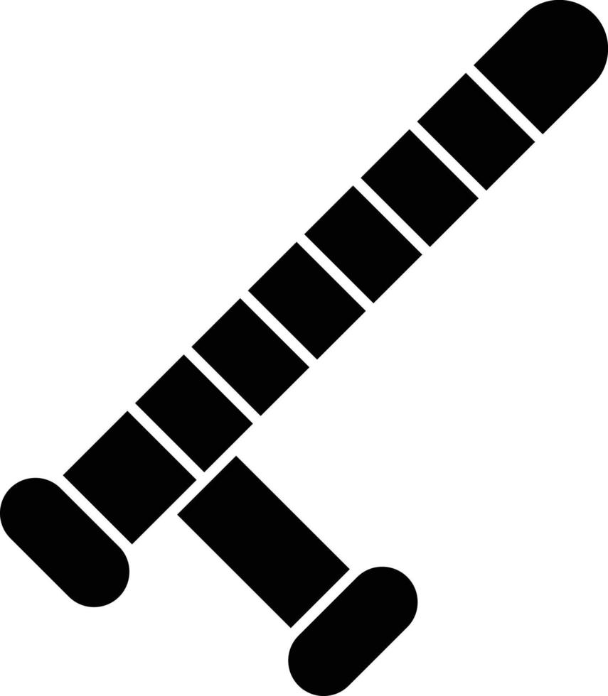 Schlagstock-Glyphe-Symbol vektor