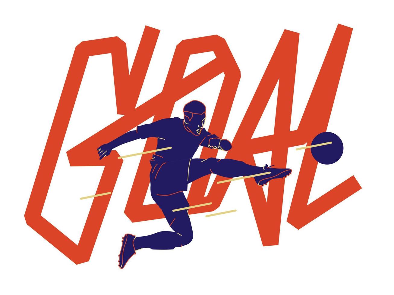 illustration des fußballspielers in aktion vektor