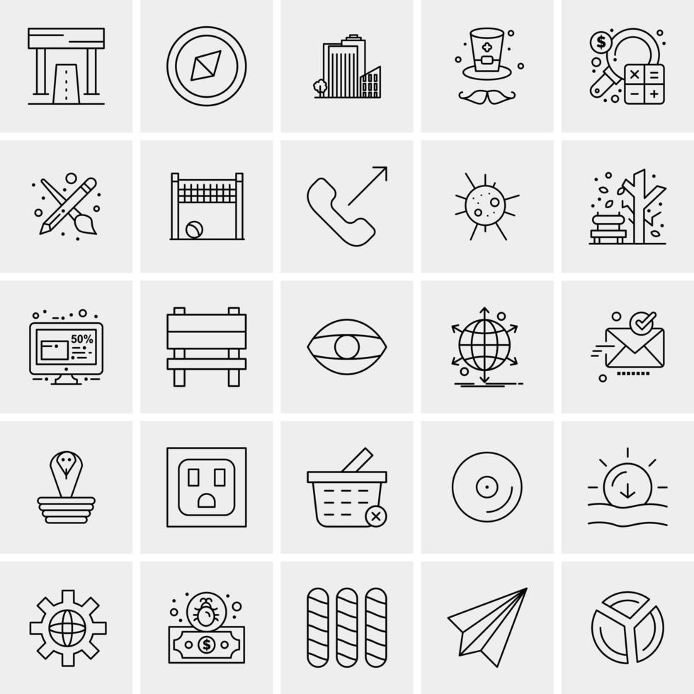 25 universelle Business-Icons Vektor kreative Icon-Illustration zur Verwendung in Web- und Mobilprojekten