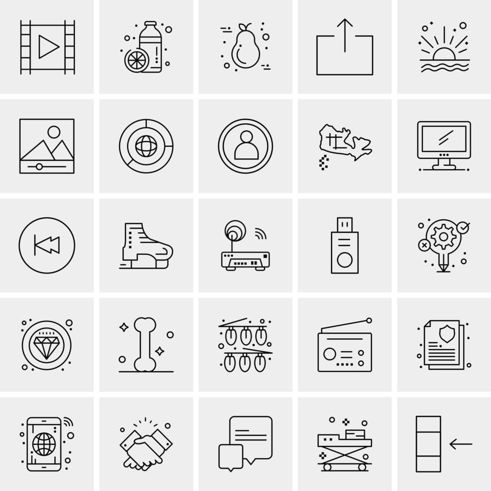 25 universelle Business-Icons Vektor kreative Icon-Illustration zur Verwendung in Web- und Mobilprojekten