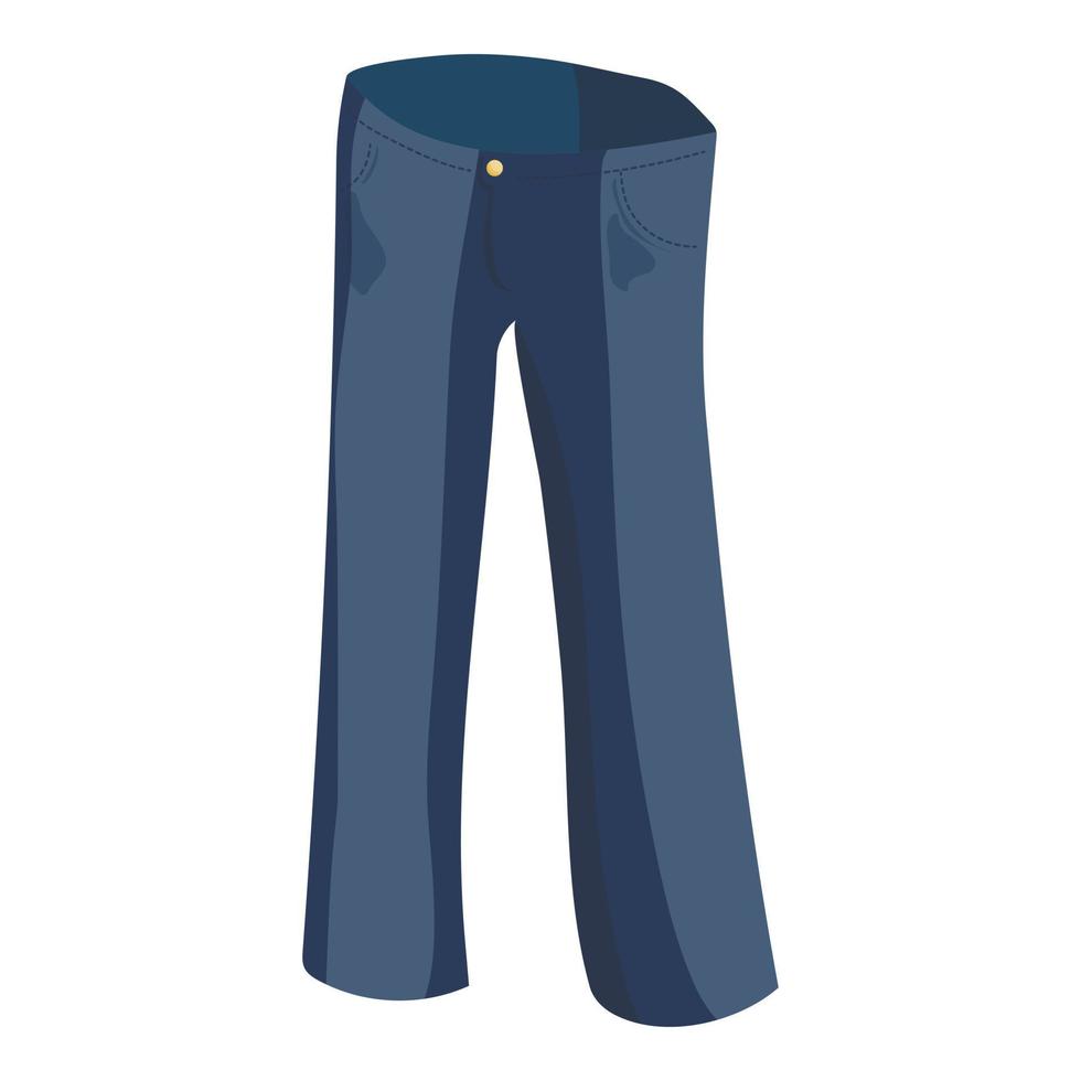 jeans ikon, tecknad serie stil vektor