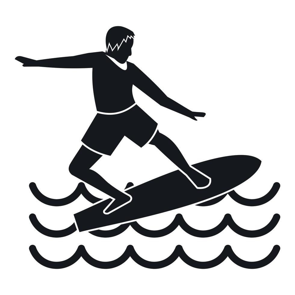 Surfer-Symbol, einfacher Stil vektor