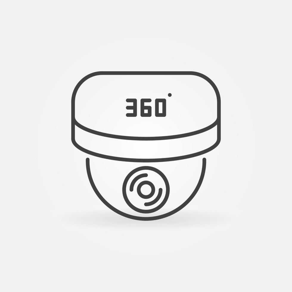 Kamera 360-Grad-Vektor-Konzept-Symbol im Umriss-Stil vektor