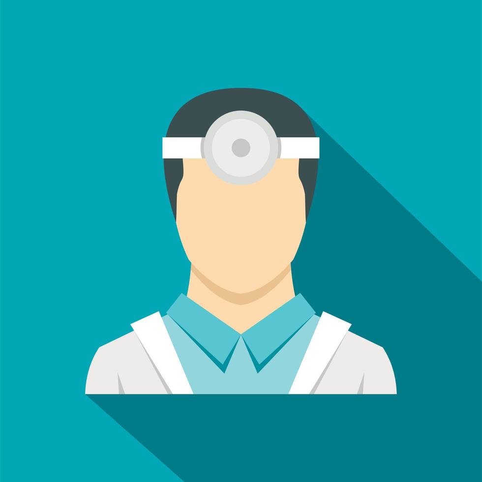 ögonläkare ikon, platt stil vektor