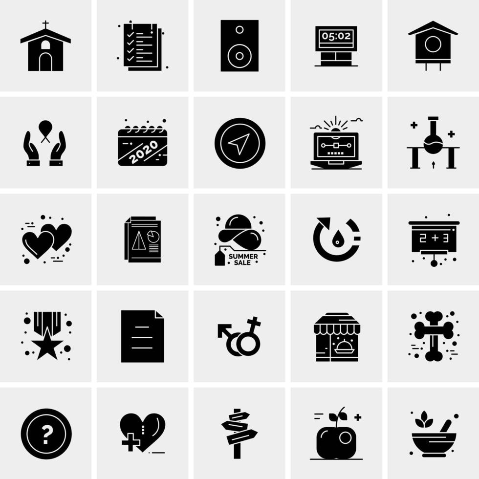 25 universelle Business-Icons Vektor kreative Icon-Illustration zur Verwendung in Web- und Mobilprojekten