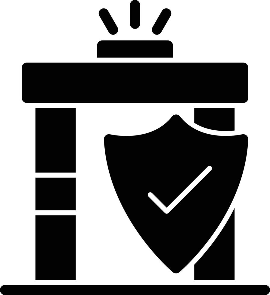 Symbol für Sicherheitsglyphe vektor