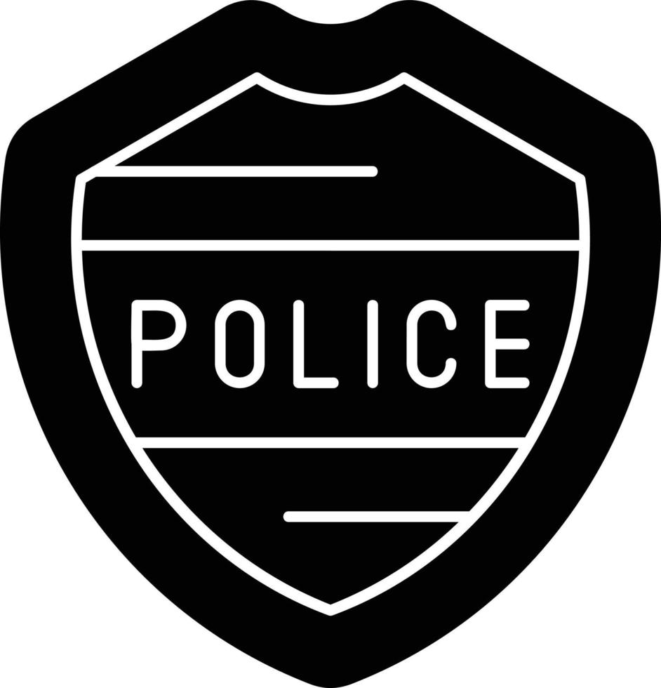 Polizei-Glyphen-Symbol vektor