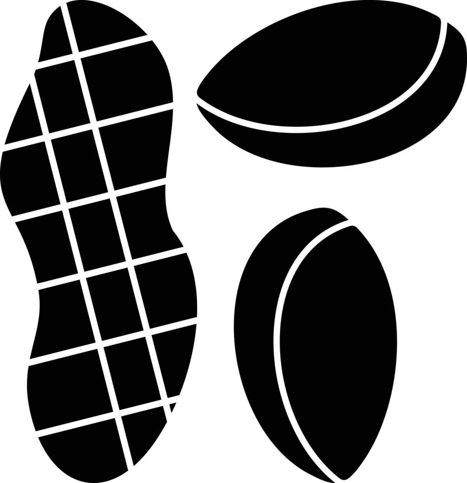 jordnötter glyf ikon vektor