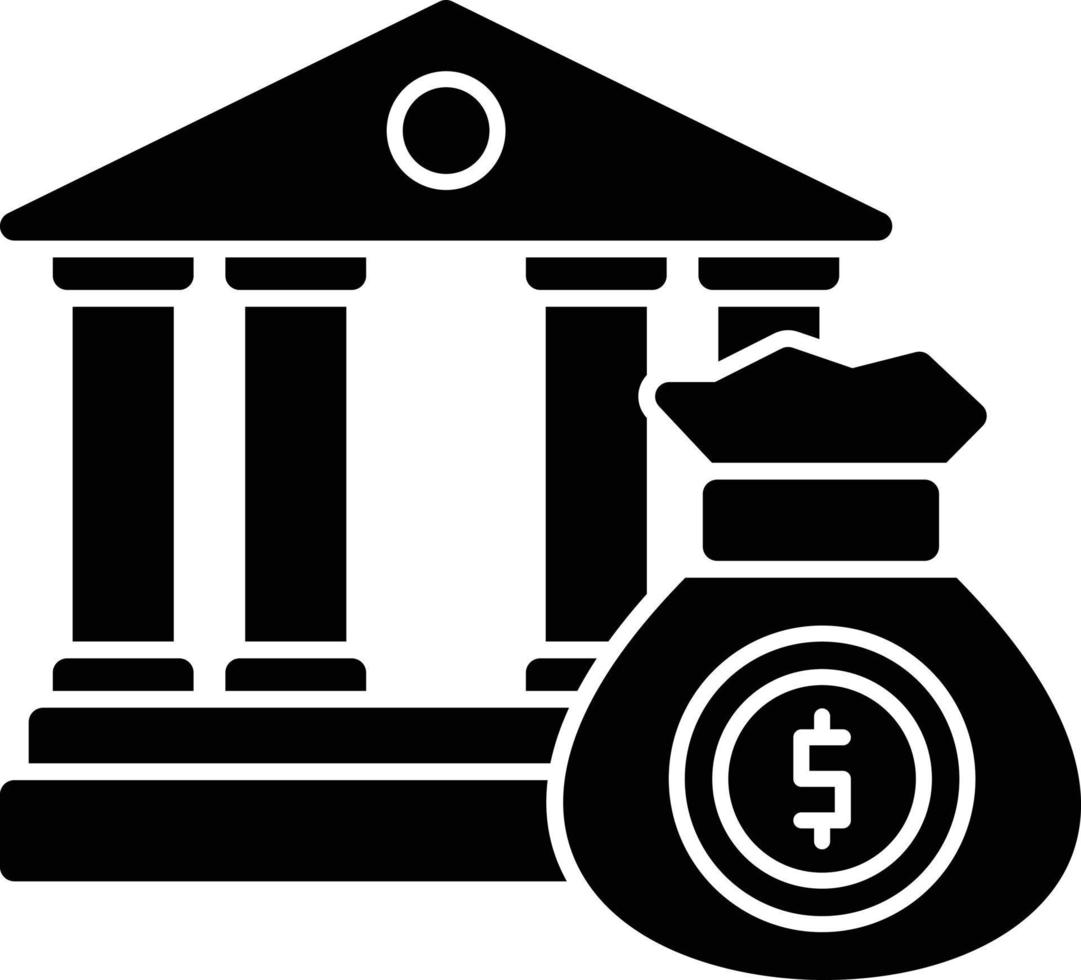 Glyphen-Symbol für Investitionen vektor