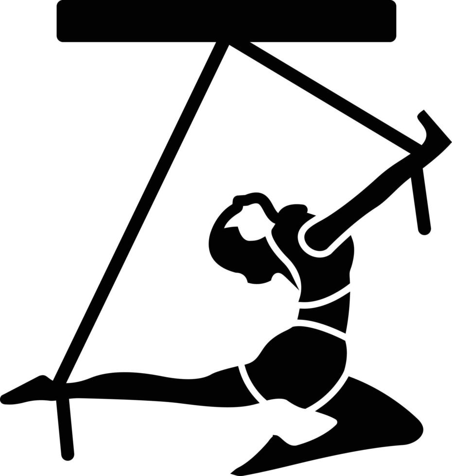 akrobat glyf ikon vektor