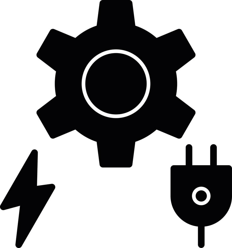 kraft och energi glyf ikon vektor