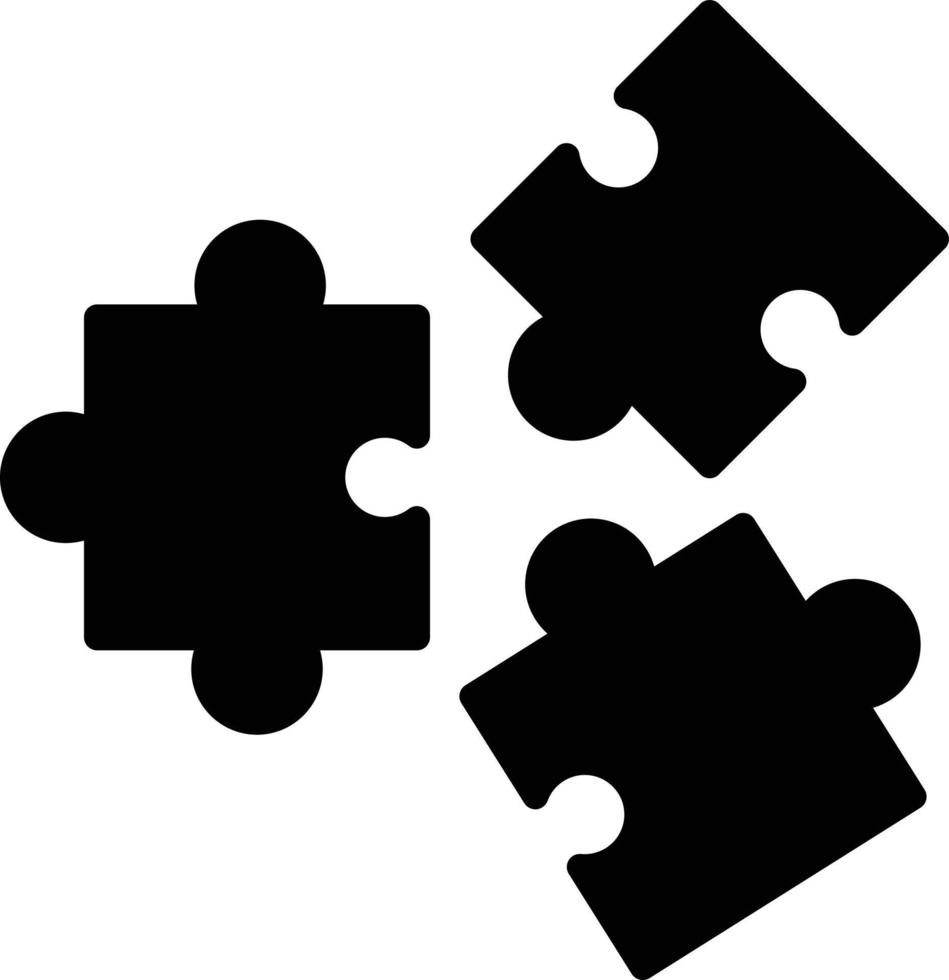 Puzzle-Glyphe-Symbol vektor