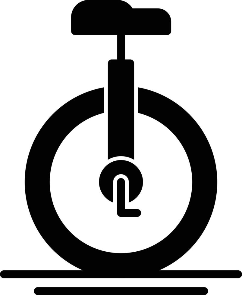 Symbol für Einrad-Glyphe vektor