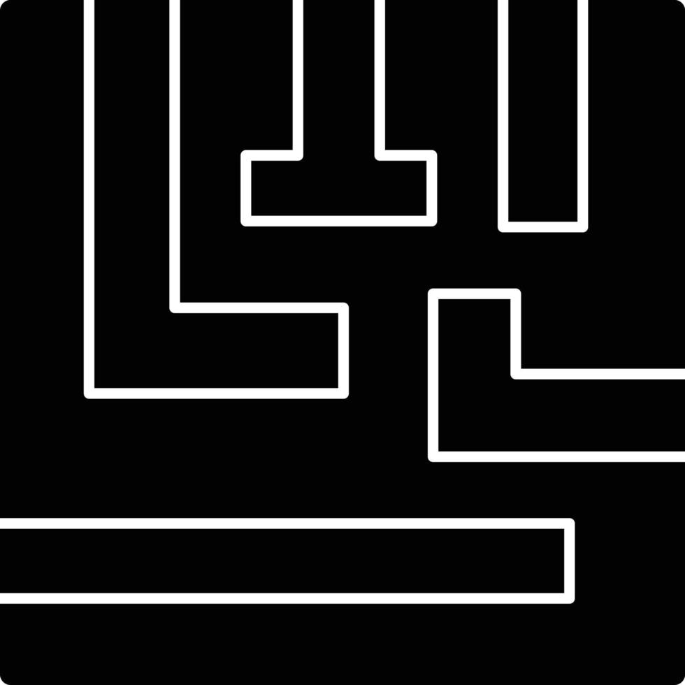 Labyrinth-Glyphe-Symbol vektor