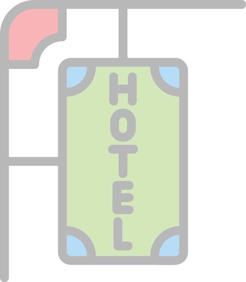 Hotelzeichen-Vektor-Icon-Design vektor