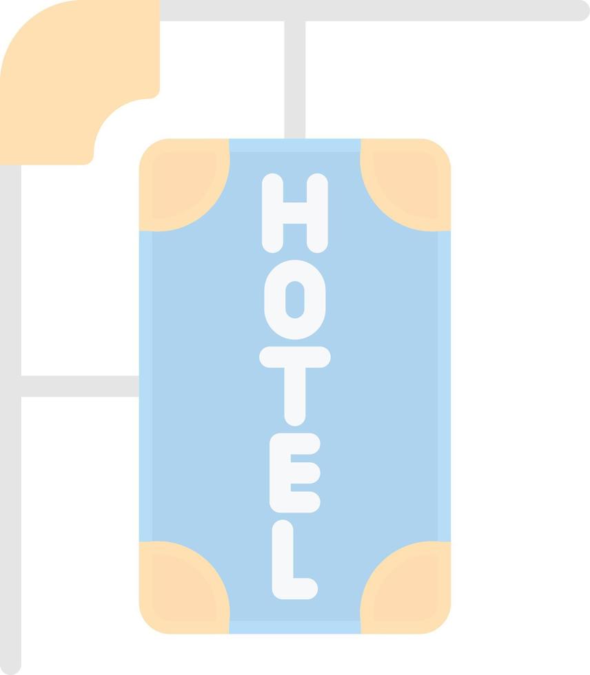 Hotelzeichen-Vektor-Icon-Design vektor