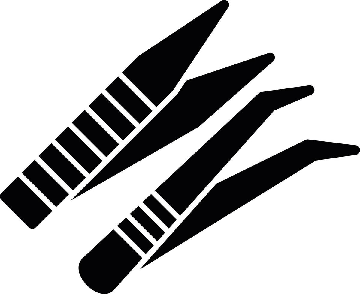 Pinzetten-Glyphen-Symbol vektor