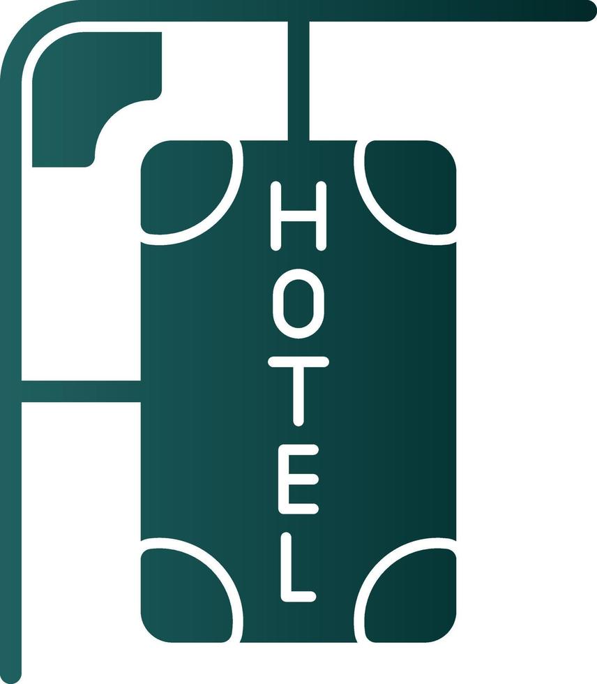 Hotelzeichen-Vektor-Icon-Design vektor