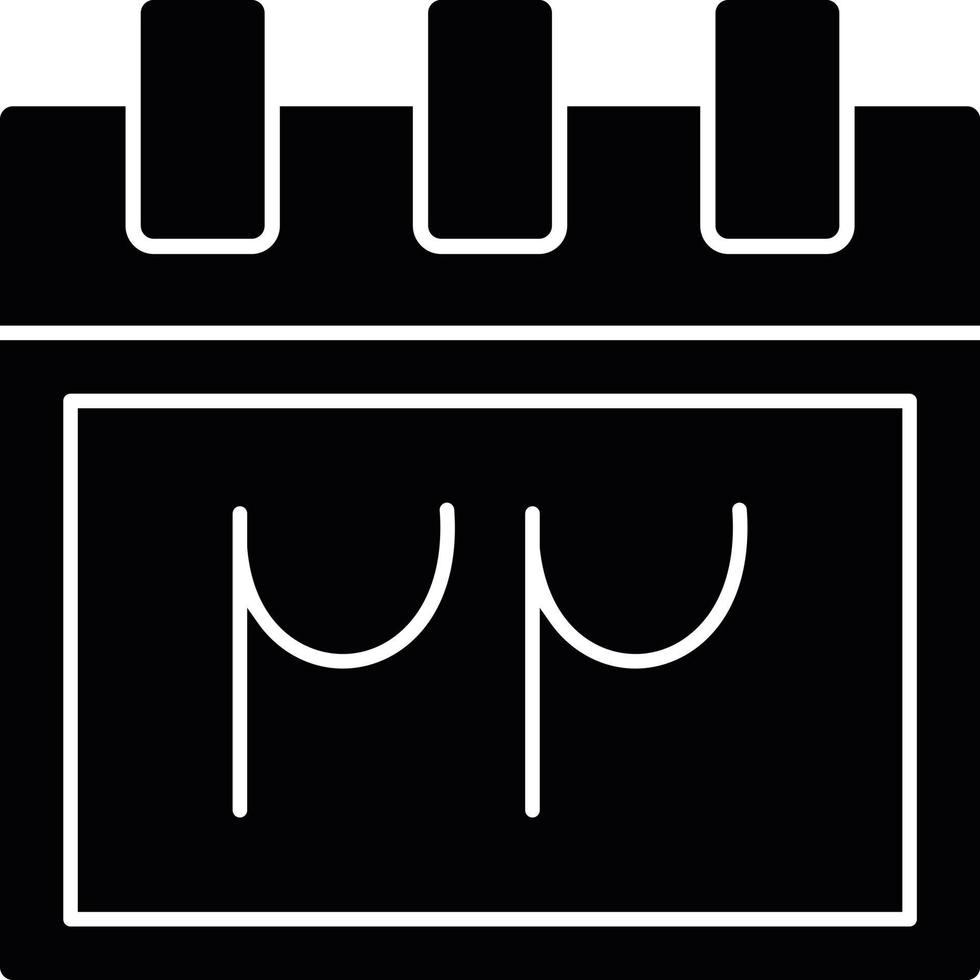 Glyphensymbol des persischen Kalenders vektor