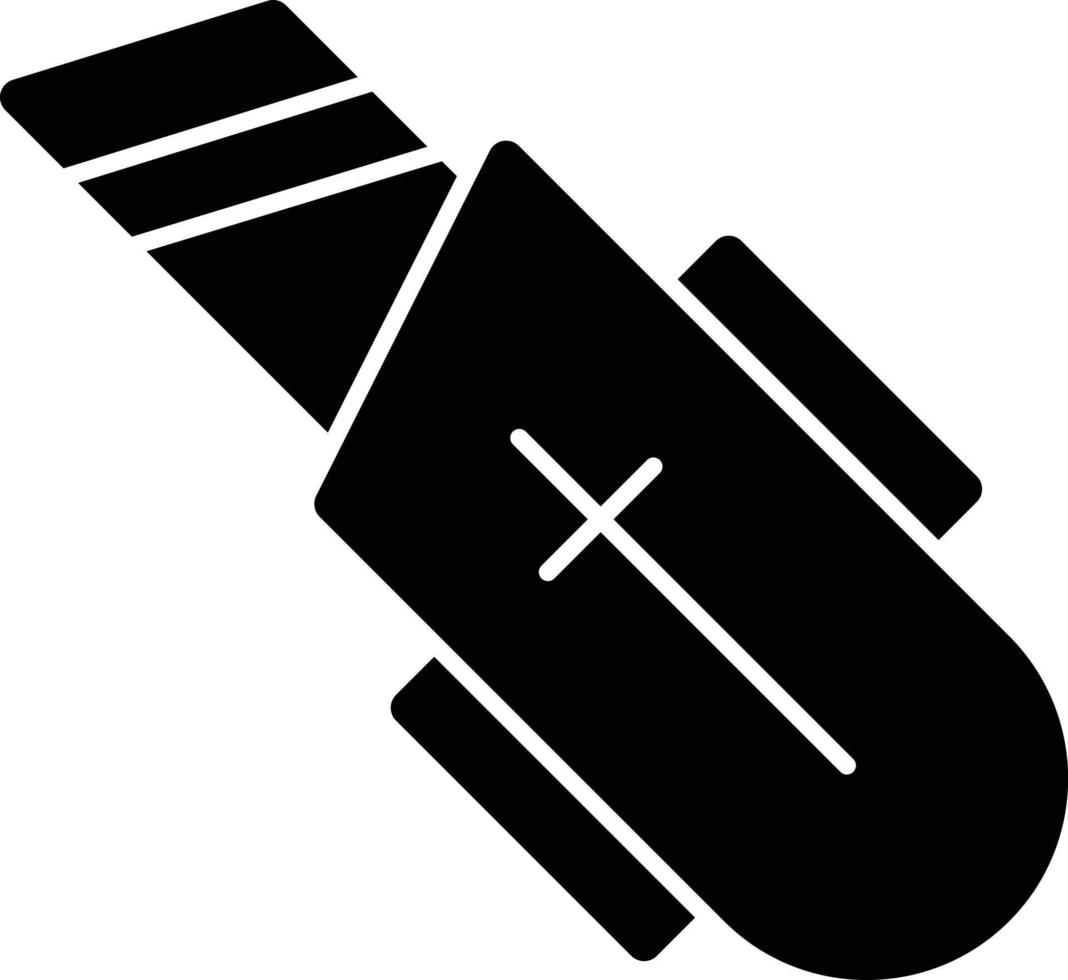 Gebrauchsmesser-Glyphe-Symbol vektor