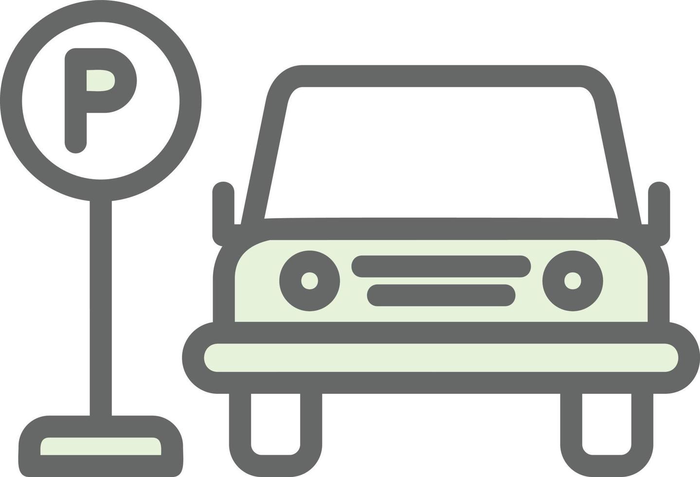 Parkplatz-Vektor-Icon-Design vektor