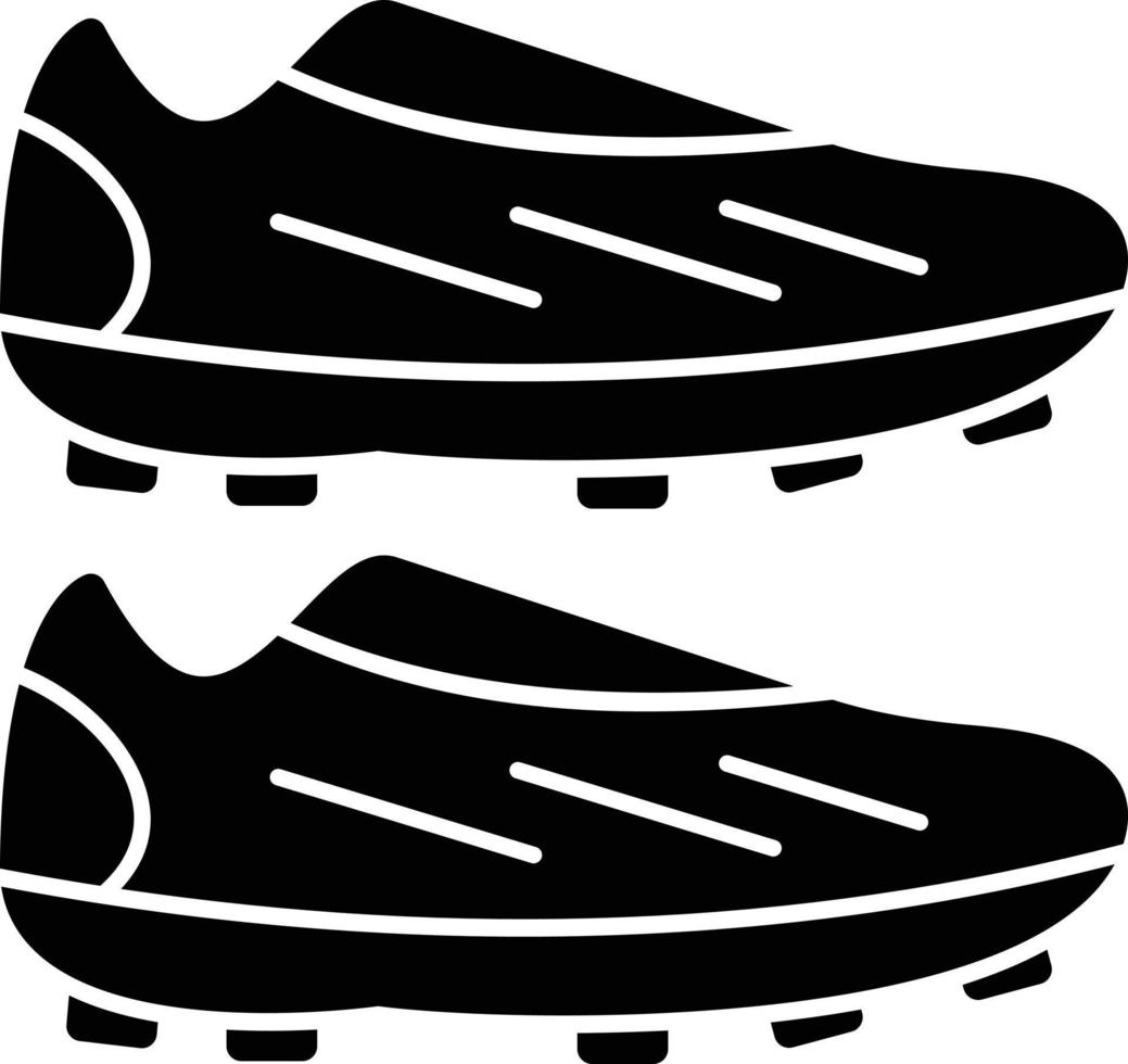 Glyphen-Symbol für Fußballschuhe vektor