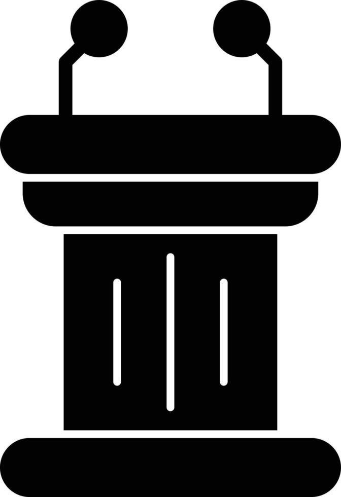 Tribünen-Glyphen-Symbol vektor