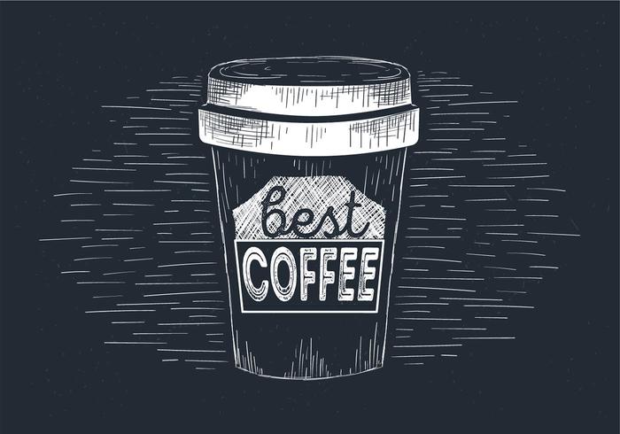 Freie Hand Drawn Vector Kaffee Illustration