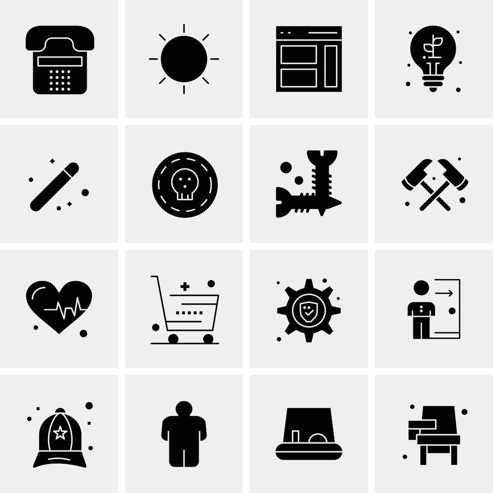 16 universelle Business-Icons Vektor kreative Icon-Illustration zur Verwendung in Web- und Mobilprojekten