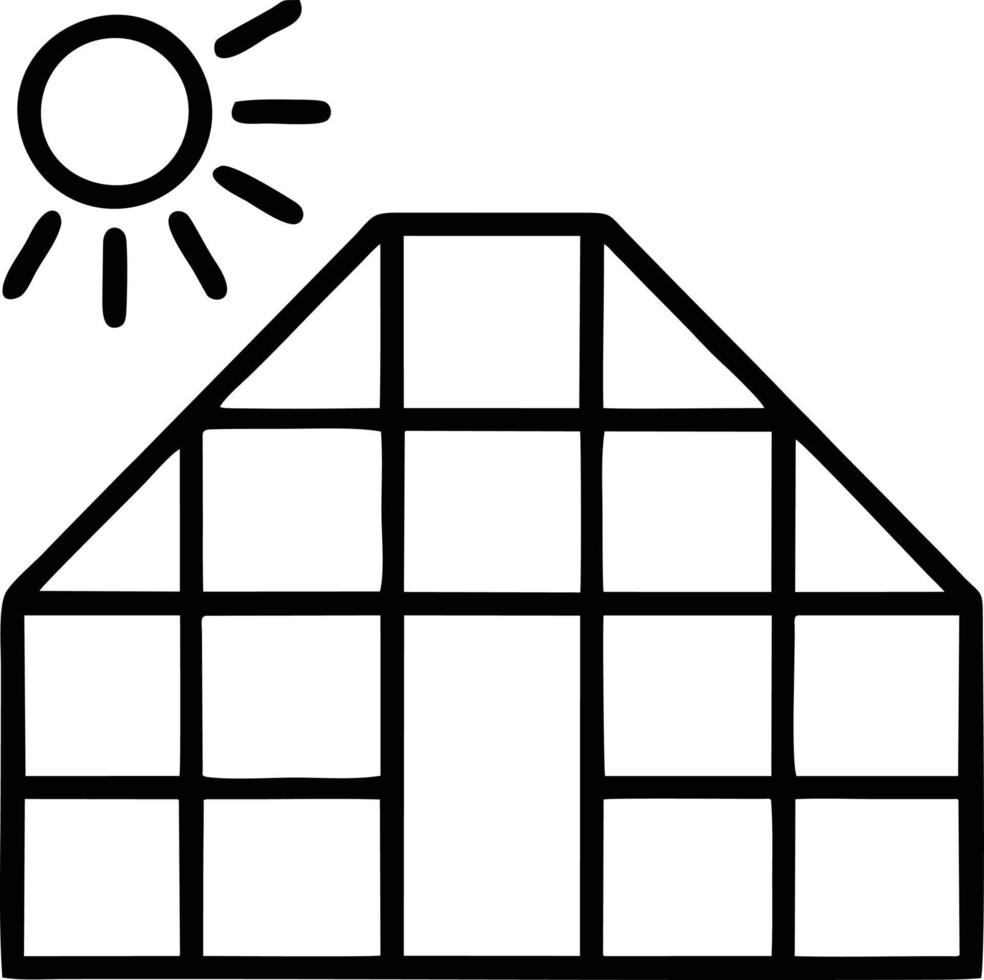 Sol ikon i vit bakgrund, illustration av Sol ikon symbol i svart på vit bakgrund vektor