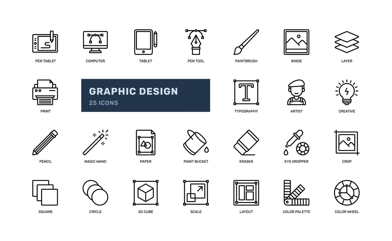 grafisk design professionell konstnär detaljerad översikt ikon med Färg palett, layout, kreativ, Mer. enkel vektor illustration