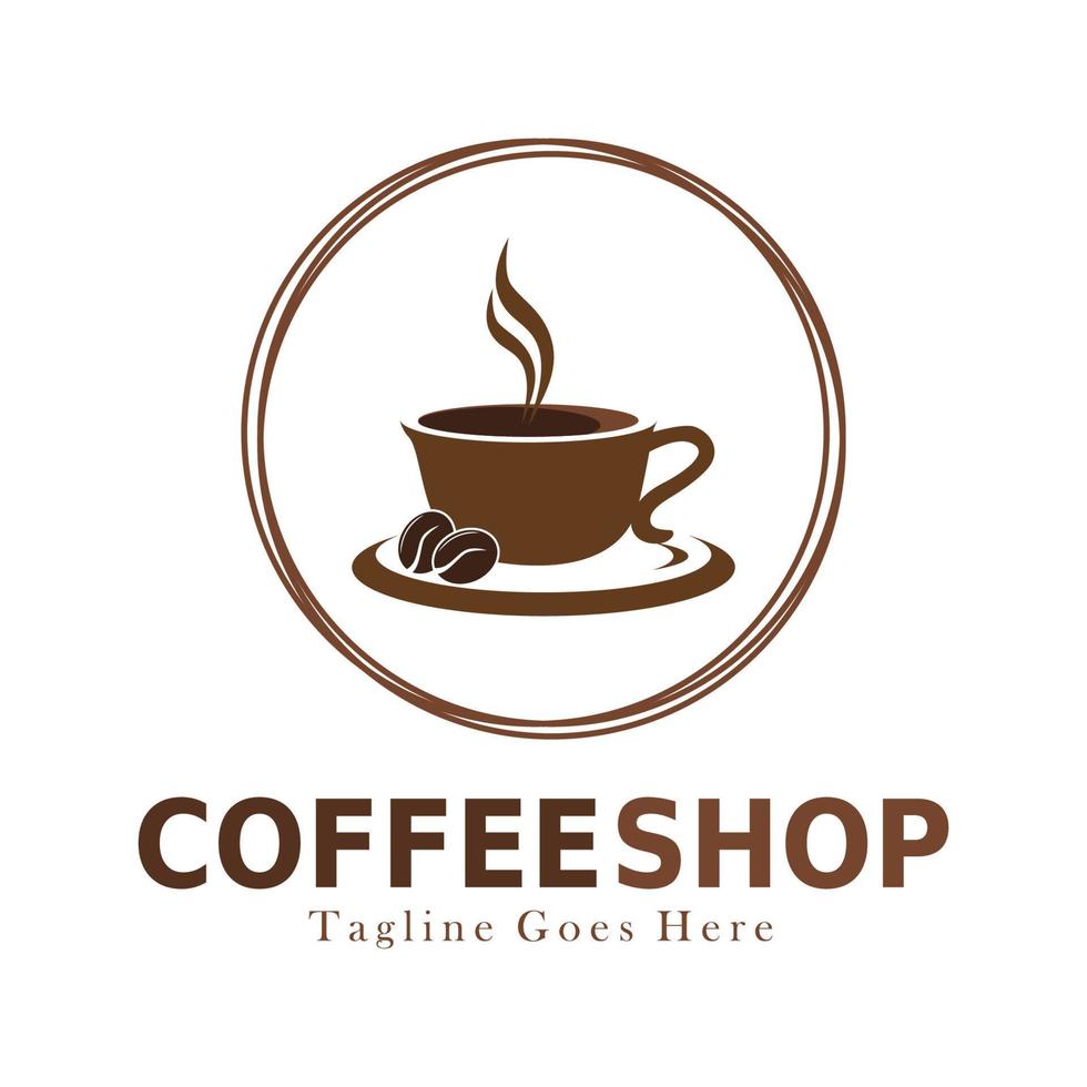 Café-Logo-Design. vorlage für geschäftszeichen, identität für restaurant, café, lizenzgebühren, boutique, heraldische und andere vektorillustrationen vektor