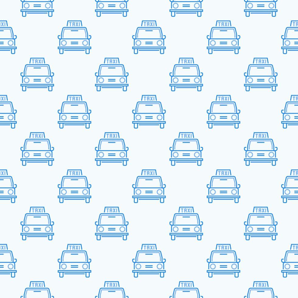 Vektor Musterdesign mit Taxi-Fahrzeug-Gliederung-Symbol