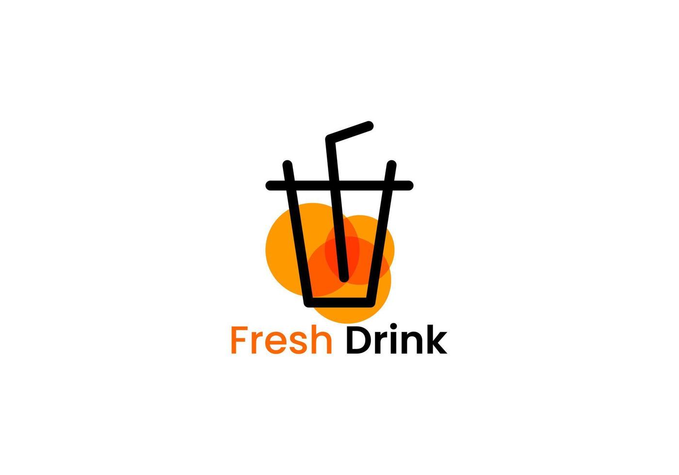 färsk frukt dryck logotyp design. färsk orange juice dryck logotyp mall vektor