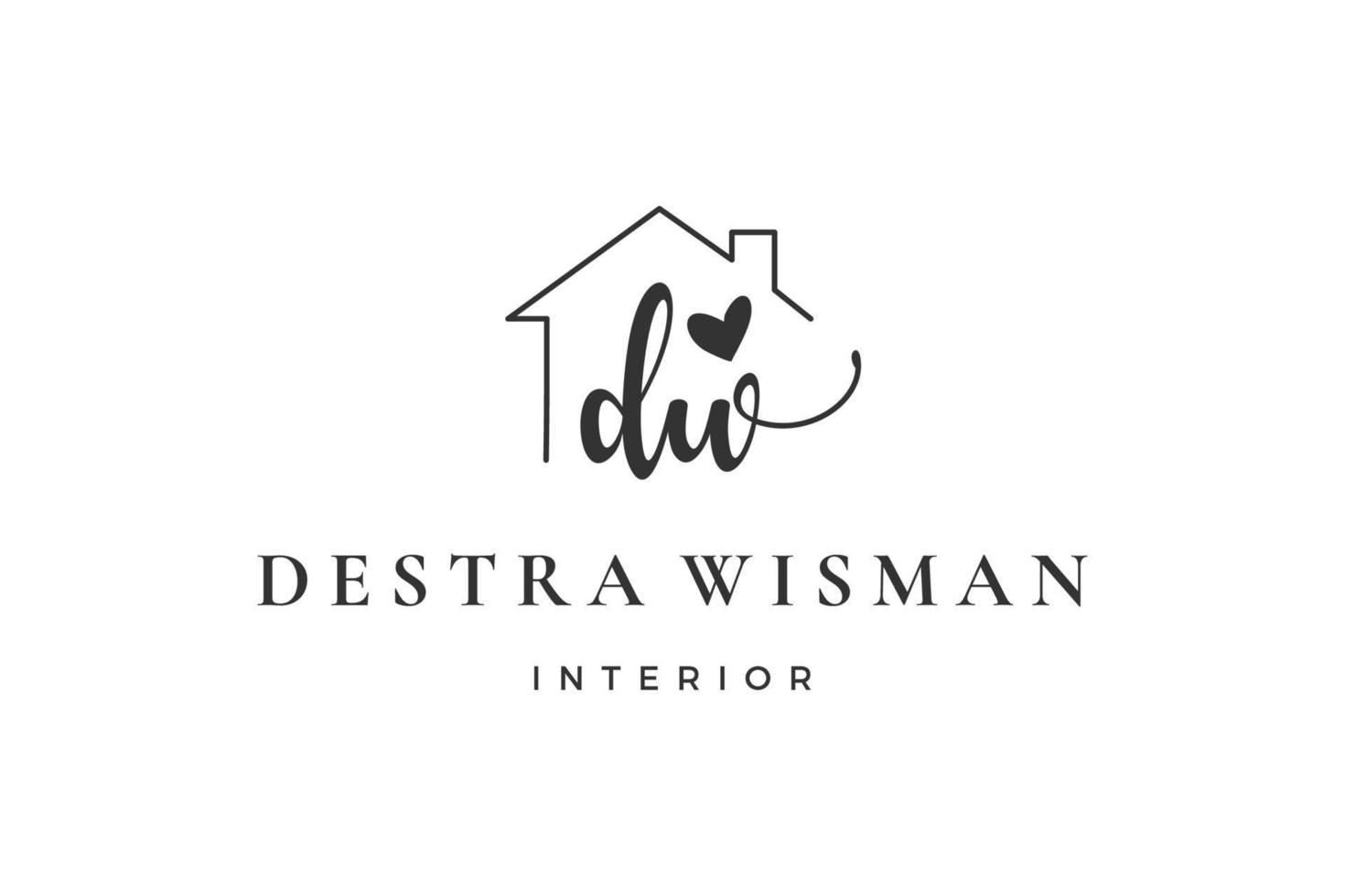 första brev dw d logotyp verklig egendom. Hem, hus, fast egendom, byggnad vektor design samling