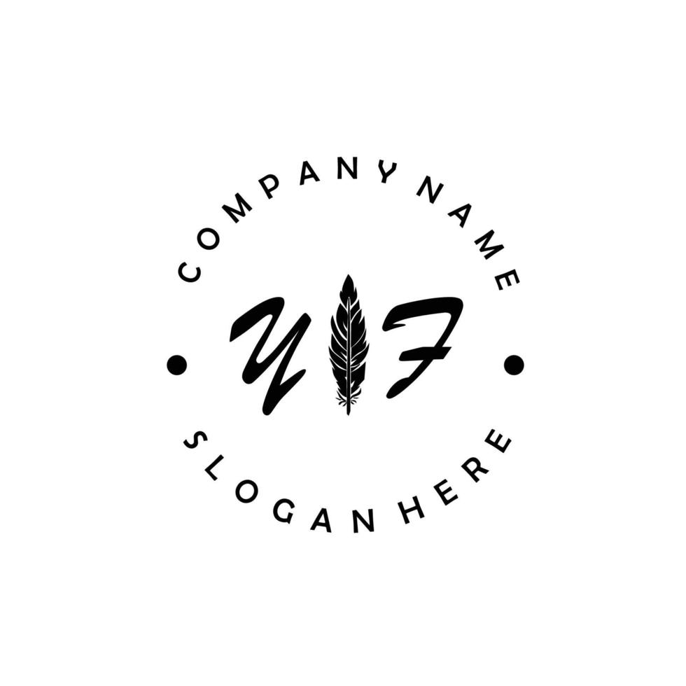 första yf brev logotyp elegant företag varumärke lyx vektor
