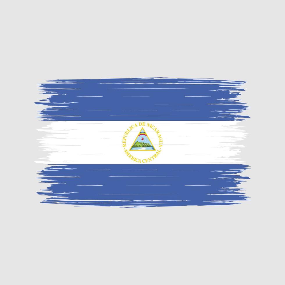 nicaragua flagge bürste vektor