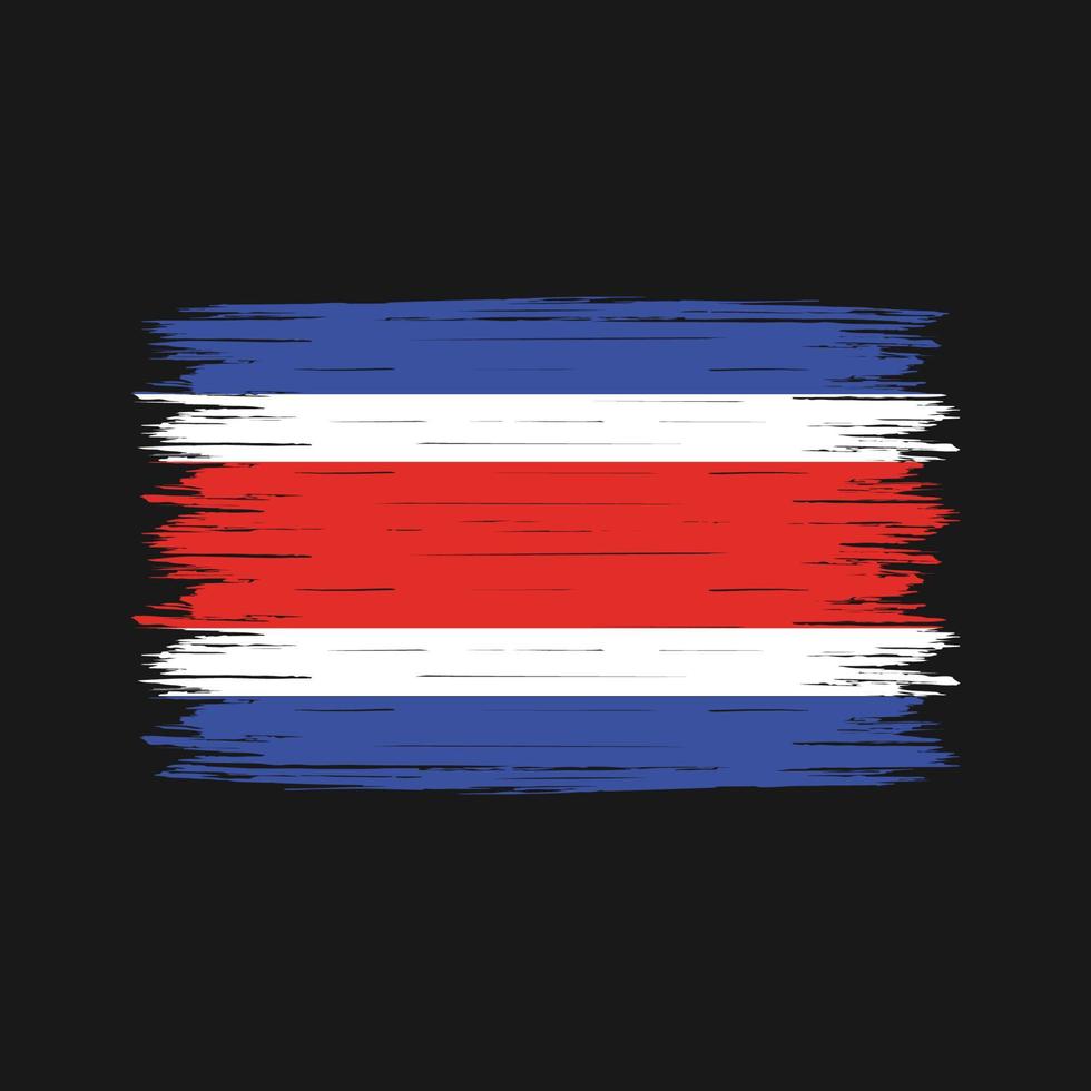 Bürste mit Costa-Rica-Flagge vektor