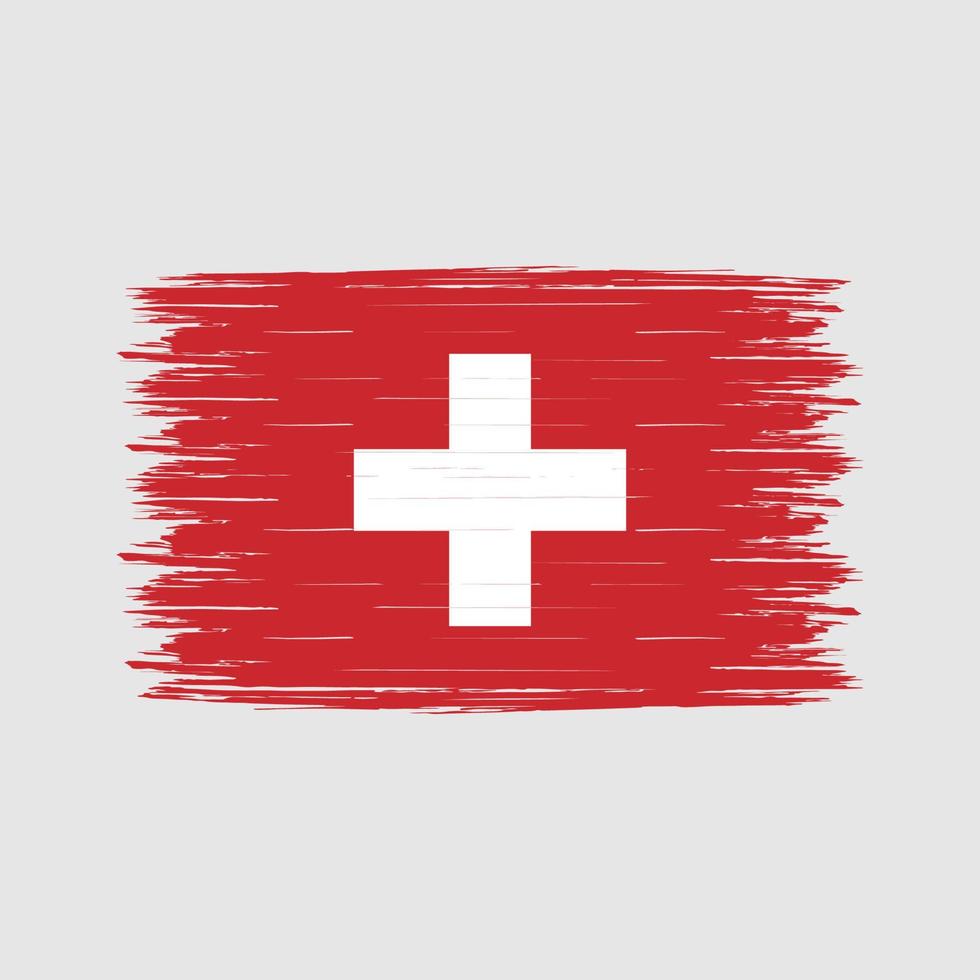 Bürste der Schweizer Flagge vektor