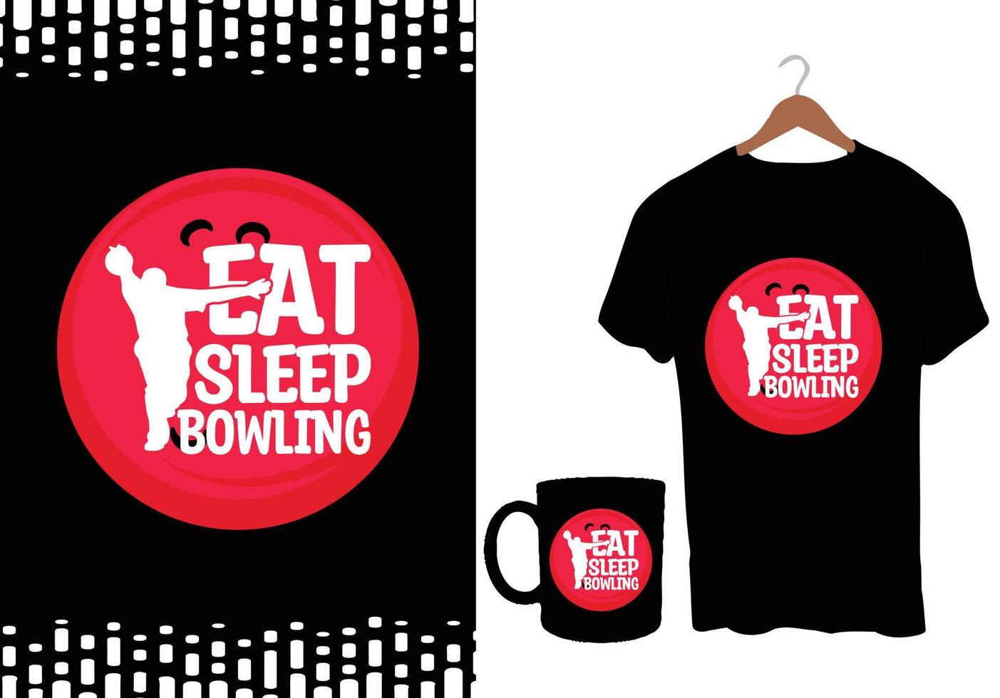 Bowling-T-Shirt-Design vektor