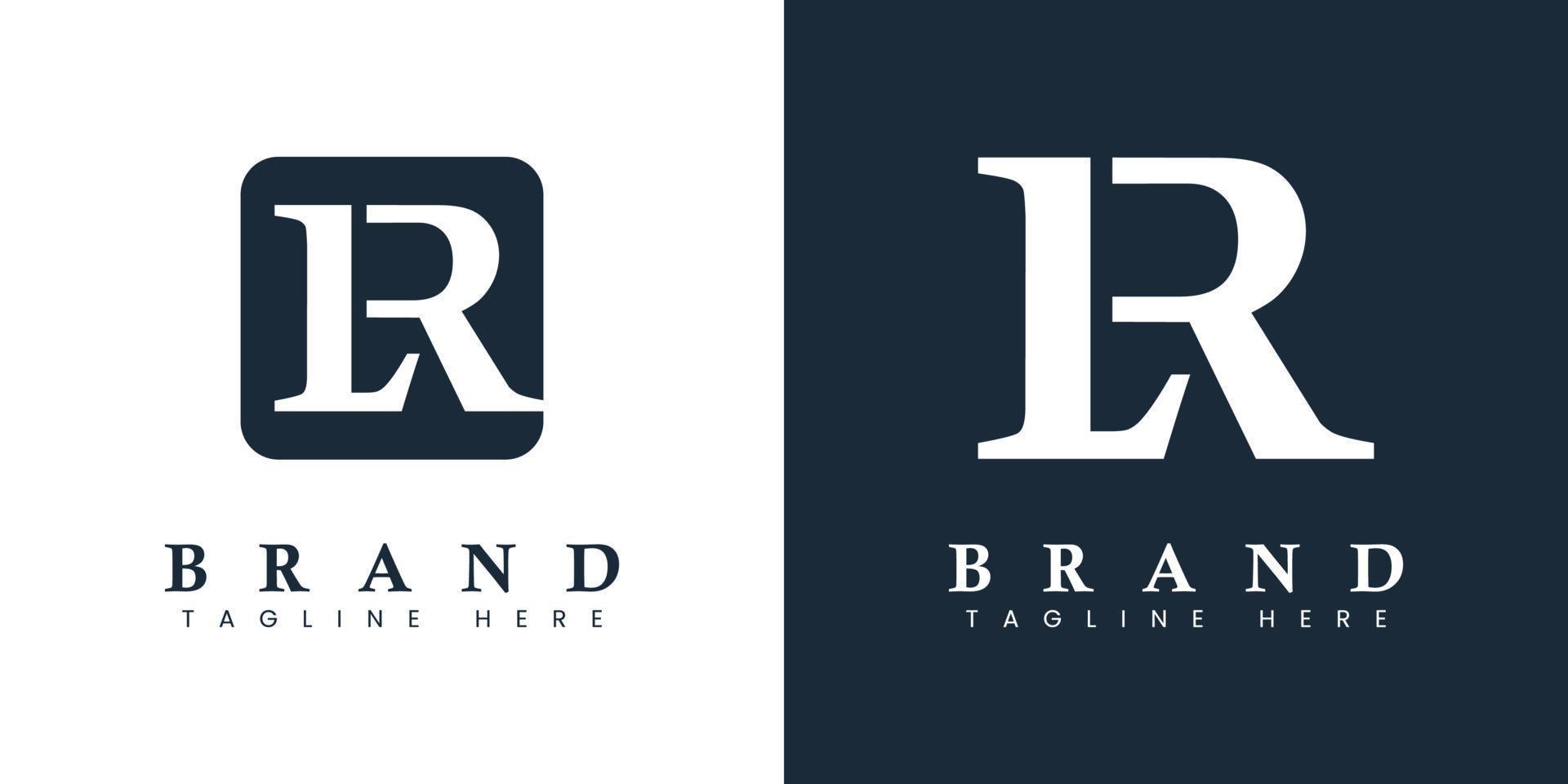 modern brev lr logotyp, lämplig för några företag eller identitet med lr eller rl initialer. vektor