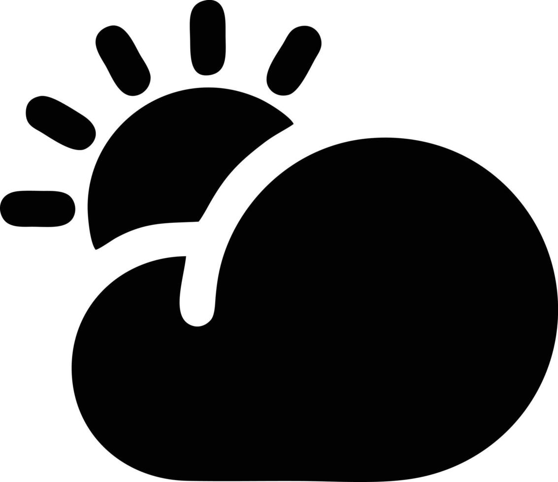 Sonnensymbol auf weißem Hintergrund, Illustration des Sonnensymbolsymbols in Schwarz auf weißem Hintergrund vektor