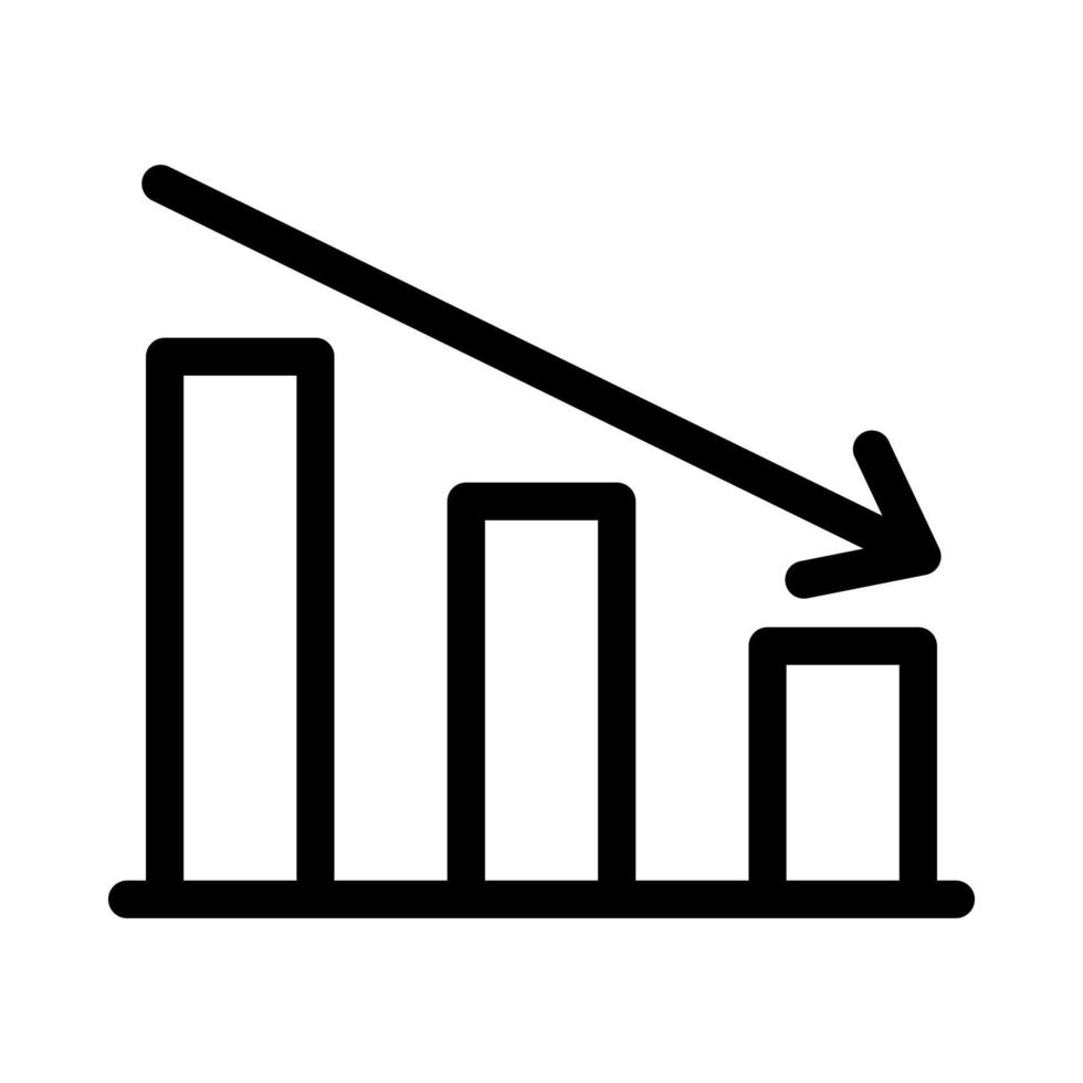 grafisches Symbol. Finanzdiagrammzeichensymbol auf weißem Hintergrund. Vektor-Illustration. Folge 10. vektor