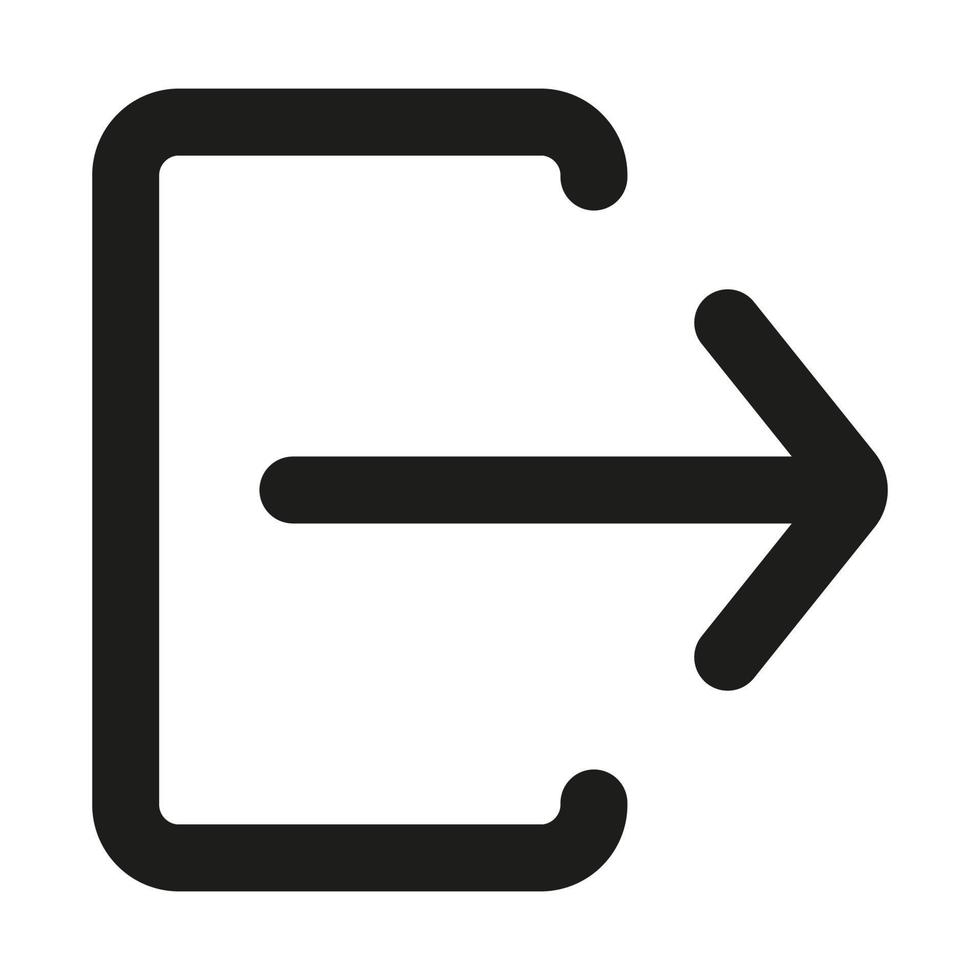 Abmelden oder abmelden Symbol im flachen Stil isoliert auf weißem Hintergrund. Vektor-Illustration. Folge 10. vektor
